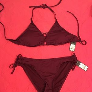 Wine-colored target mossimo bikini